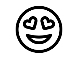 Icon Gesicht mit Herzaugen |  FontAwesome / Chamleon