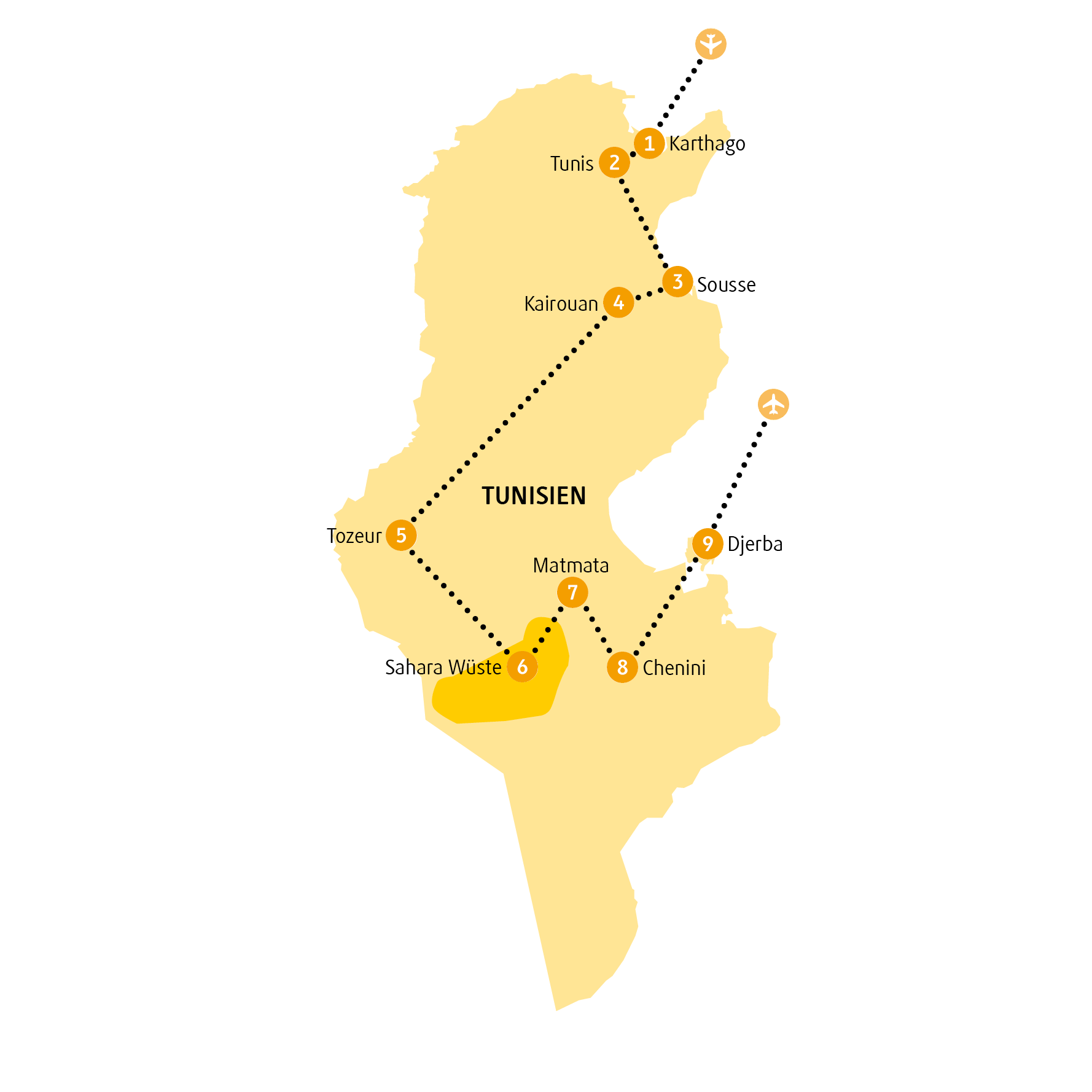 Reisekarte TNSAH