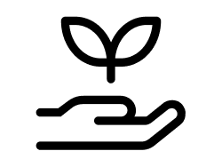 Hand mit Pflanze-Icon |  FontAwesome / Chamleon